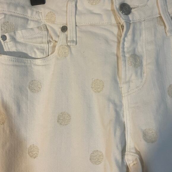 Marc by Marc Jacob Bright White Dot Lou Skinny Ankle Denim Jeans Women Sz 27 - Picture 13 of 14